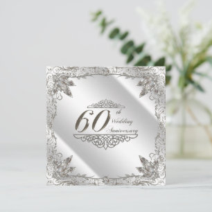Flourish 60th Diamond Wedding Anniversary Invite