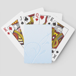 Flourish and Blue Dots Playing Cards