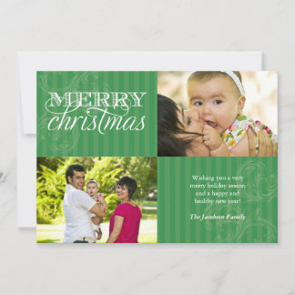Flourish and Stripes Holiday Greeting
