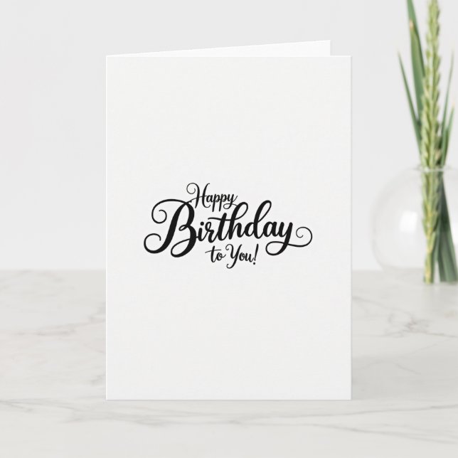 Flourish Birthday Text Card (Front)
