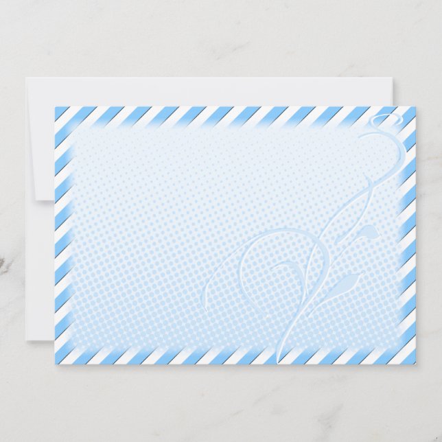 Flourish, Blue Dots and Stripes (Front)