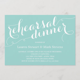 Flourish Chic Rehearsal Dinner Invitation
