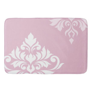 Flourish Damask Art II Pinks & White Bath Mat