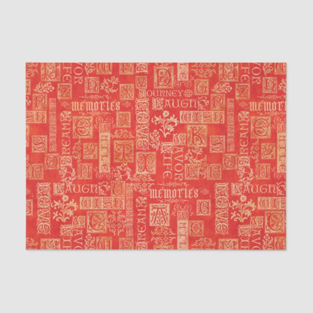 Flourish Design Verse Fall Colours Tissue Paper (Front)