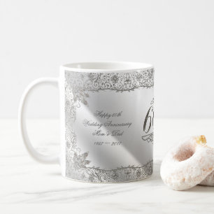 Flourish Diamond 60th Anniversary Coffee Mug