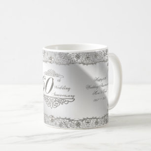 Flourish Diamond 60th Anniversary Coffee Mug