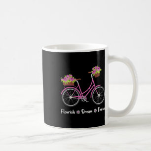 Flourish Dream Thrive Floral Bike Bicycle Subtle 8 Coffee Mug