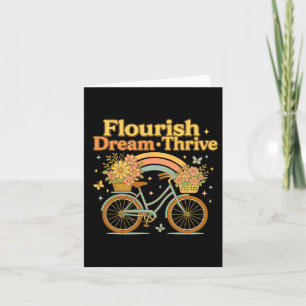 Flourish Dream Thrive Floral Bike Subtle 8647 Trum Card