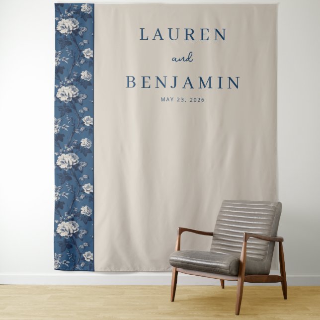 Flourish & Fête Wedding Tapestry (In Situ)