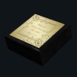 Flourish Gold 50th Wedding Anniversary Gift Box<br><div class="desc">A Digitalbcon Images Design featuring a gold and colour and flourish design theme with a variety of custom images, shapes, patterns, styles and fonts in this one-of-a-kind "Flourish Gold 50th Wedding Anniversary" Gift Box. This elegant and attractive design comes complete with customisable text lettering to suit your own special occasion....</div>