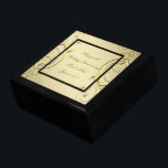 Flourish Gold 50th Wedding Anniversary Gift Box<br><div class="desc">A Digitalbcon Images Design featuring a gold and black colour and flourish design theme with a variety of custom images, shapes, patterns, styles and fonts in this one-of-a-kind "Flourish Gold Black 50th Wedding Anniversary" Gift Box. This elegant and attractive design comes complete with customisable text lettering to suit your own...</div>