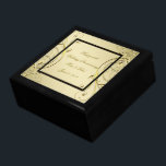 Flourish Gold 50th Wedding Anniversary Gift Box<br><div class="desc">A Digitalbcon Images Design featuring a gold and black colour and flourish design theme with a variety of custom images, shapes, patterns, styles and fonts in this one-of-a-kind "Flourish Gold Black 50th Wedding Anniversary" Gift Box. This elegant and attractive design comes complete with customisable text lettering to suit your own...</div>