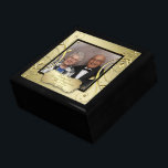 Flourish Gold Black 50th Wedding Anniversary Photo Gift Box<br><div class="desc">A Digitalbcon Images Design featuring a gold and black colour and flourish design theme with a variety of custom images, shapes, patterns, styles and fonts in this one-of-a-kind "Flourish Gold 50th Wedding Anniversary" Photo Gift Box. This elegant and attractive design comes complete with customisable text lettering and photo insert to...</div>