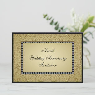 Flourish Golden Wedding Anniversary Invitation