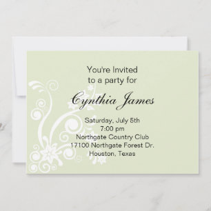 Flourish Green Invitation  (#INV 021)
