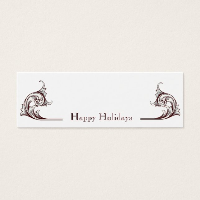 Flourish Happy Holidays Gift Tags (Front)