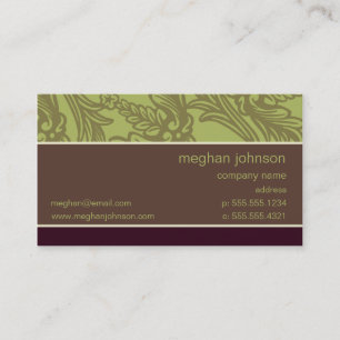 Flourish Olive Chic Business Card Template