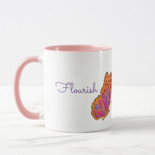 "Flourish" Spring Butterfly Mug