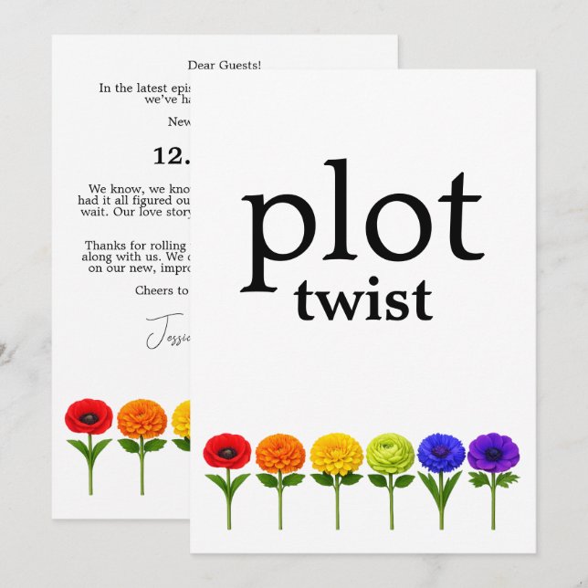 🌈 Flourish Together – Change the Date Save The Date (Front/Back)