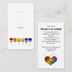 🌈 Flourish Together – Flat Double‑Sided Place Card
