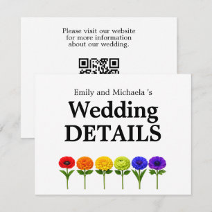 🌈 Flourish Together – Online Wedding Details Enclosure Card