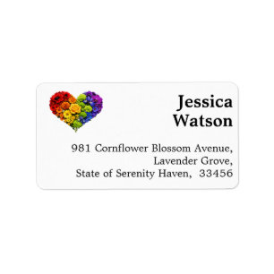 🌈 Flourish Together– Rainbow Rings Label
