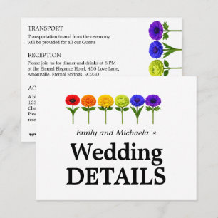 🌈 Flourish Together – Wedding Details Enclosure Card