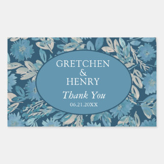 Flourish Watercolor Painting Save the Date Rectangular Sticker