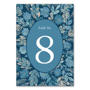 Flourish Watercolor Painting Table Number