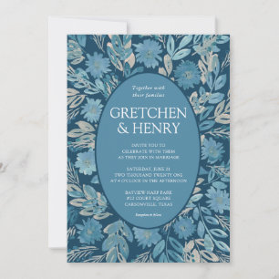 Flourish Watercolor Painting Wedding Invitation