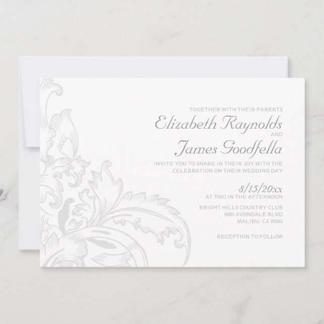 Flourish Wedding Invitations (Front)