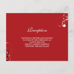 flourish wedding reception enclosure card