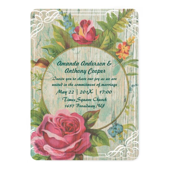 Flourish wreath monogram card