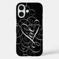 Flourished Love Calligraphy Lettering Secret Heart