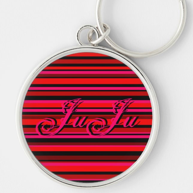 Flourished Stripe Key Ring (Front)