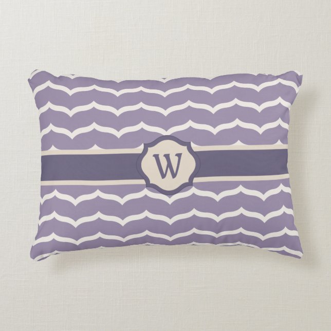 Flourished Zigzag Accent Pillow (Front)