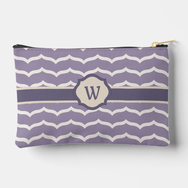 Flourished Zigzag Accessory Pouch (Back)
