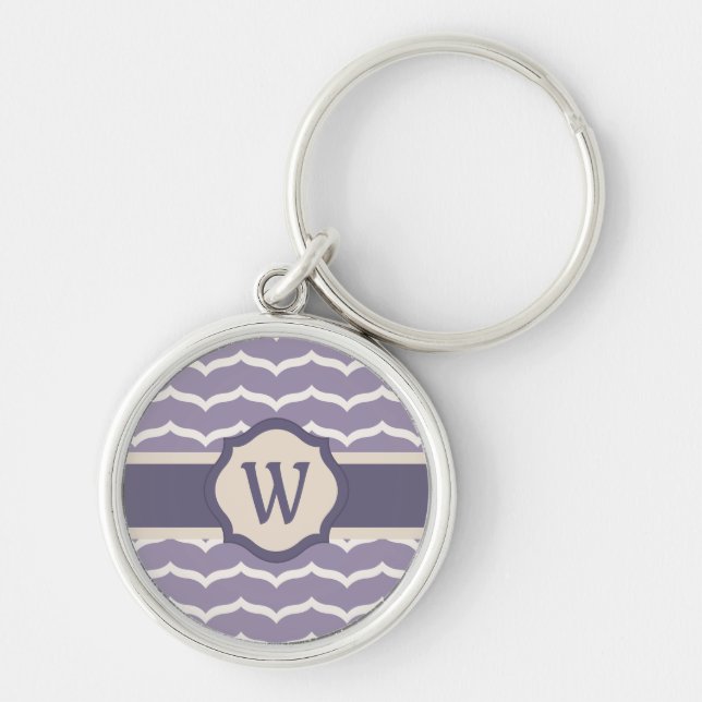 Flourished Zigzag Keychain (Front)
