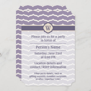 Flourished Zigzag Party Invitation