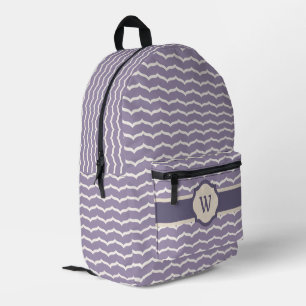 Flourished Zigzag Printed Backpack