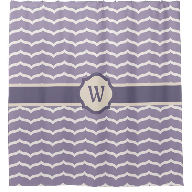 Flourished Zigzag Shower Curtain (Front)