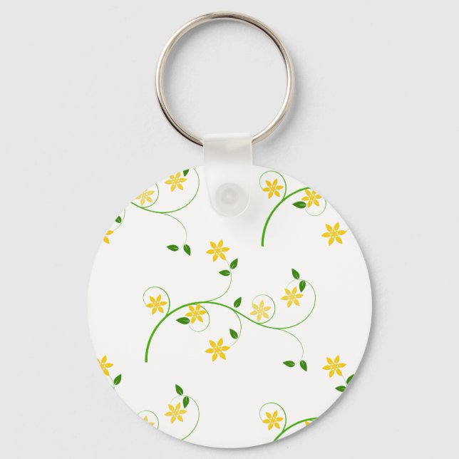 Flourishes and Flowers Key Ring (Front)