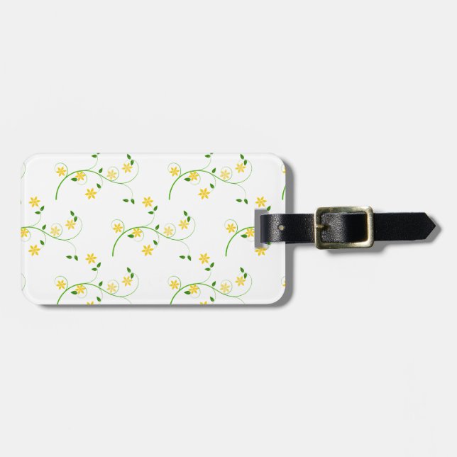 Flourishes and Flowers Luggage Tag (Front Horizontal)