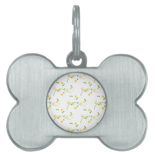 Flourishes and Flowers Pet ID Tag (Front)