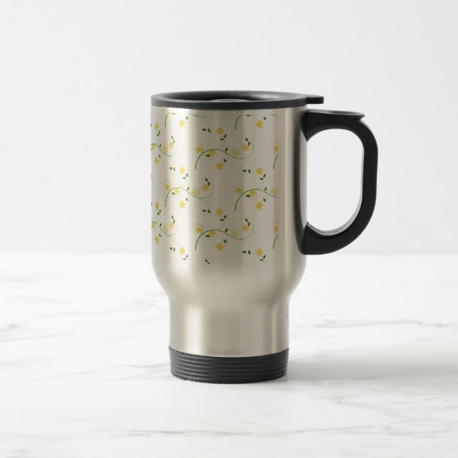 Flourishes and Flowers Travel Mug (Right)