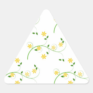 Flourishes and Flowers Triangle Sticker