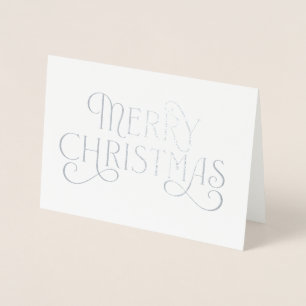 Flourishing Merry Christmas design Foil Card
