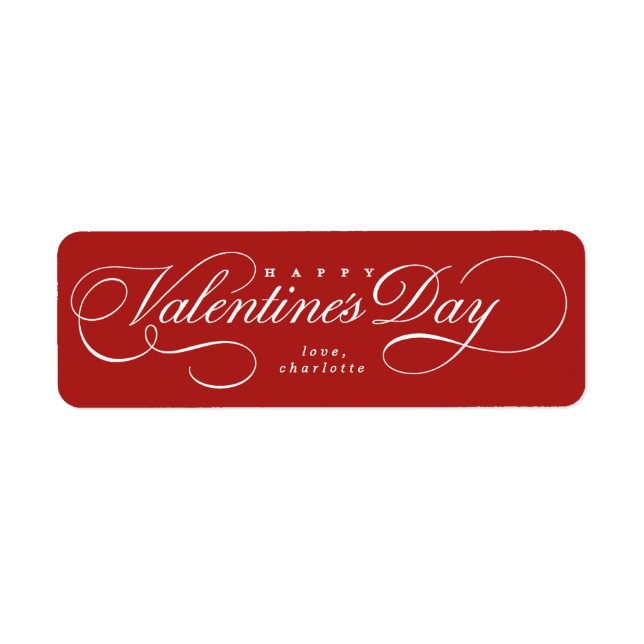 Flourishing Valentines Day script (Front)