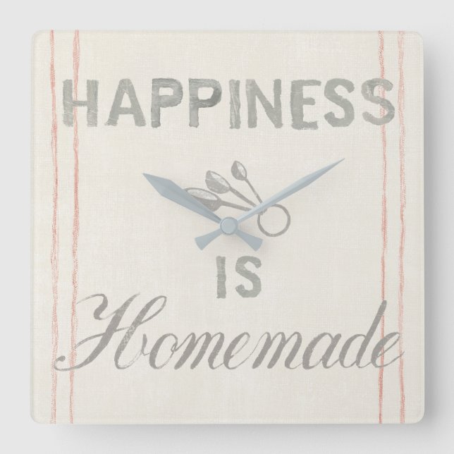 Floursack Kitchen VIII Square Wall Clock (Front)