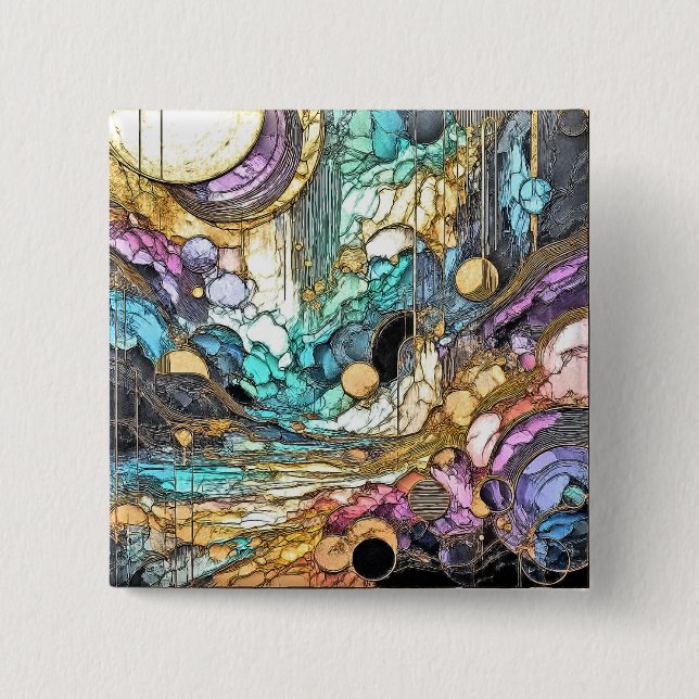 flow 15 cm square badge (Front)